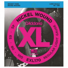 D'Addario EXL170 Nickel Wound Light Bass Strings (.045-.100) Long Scale